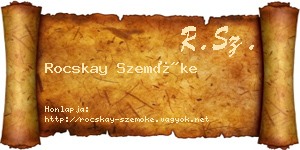 Rocskay Szemőke névjegykártya